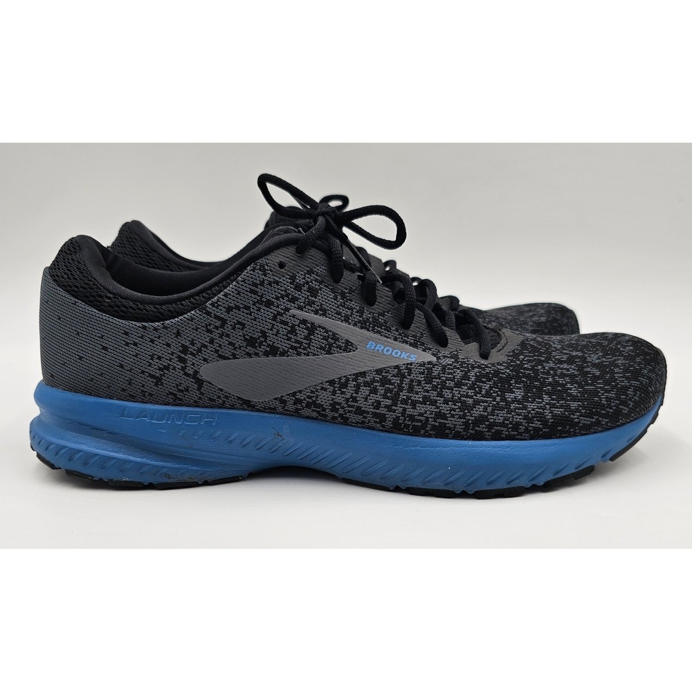 Brooks Launch 6 Mens Running Shoes Black Grey Blue 1102971D011 Size 11 - Picture 4 of 10